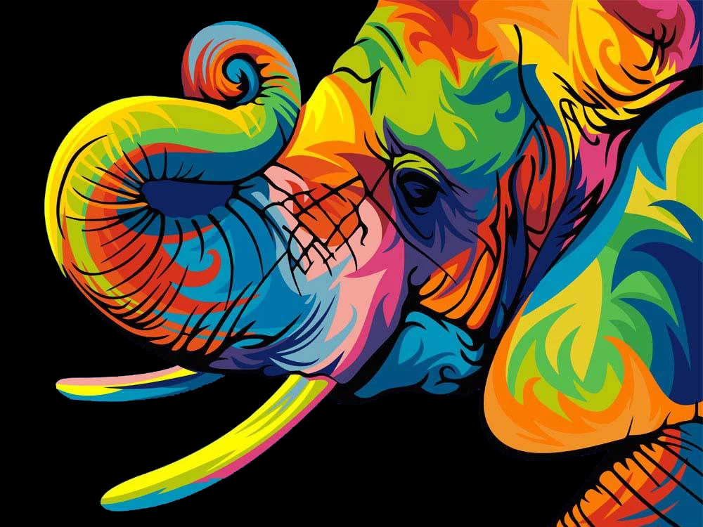 Broderie Diamant - Animaux Popart Colorés  Chien