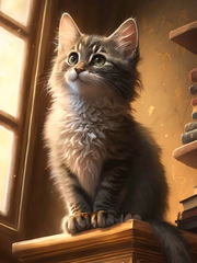Broderie Diamant - Chatons Mignons Bibliothèque  3