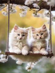 Broderie Diamant - Chats dans la Nature  7