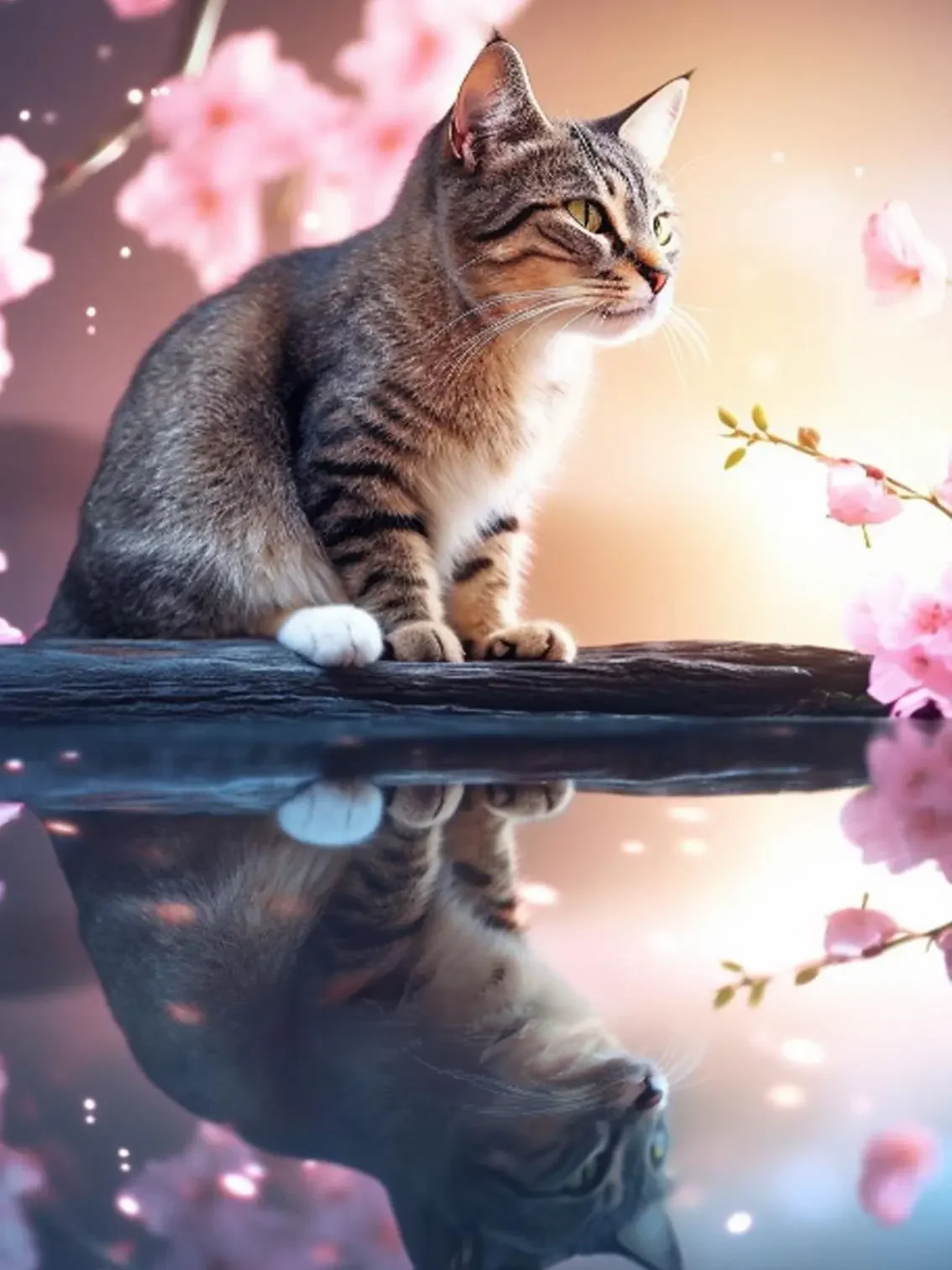 Broderie Diamant - Chats dans la Nature  10