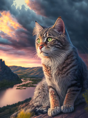Broderie Diamant - Chats dans la Nature  1