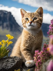 Broderie Diamant - Chats dans la Nature  4