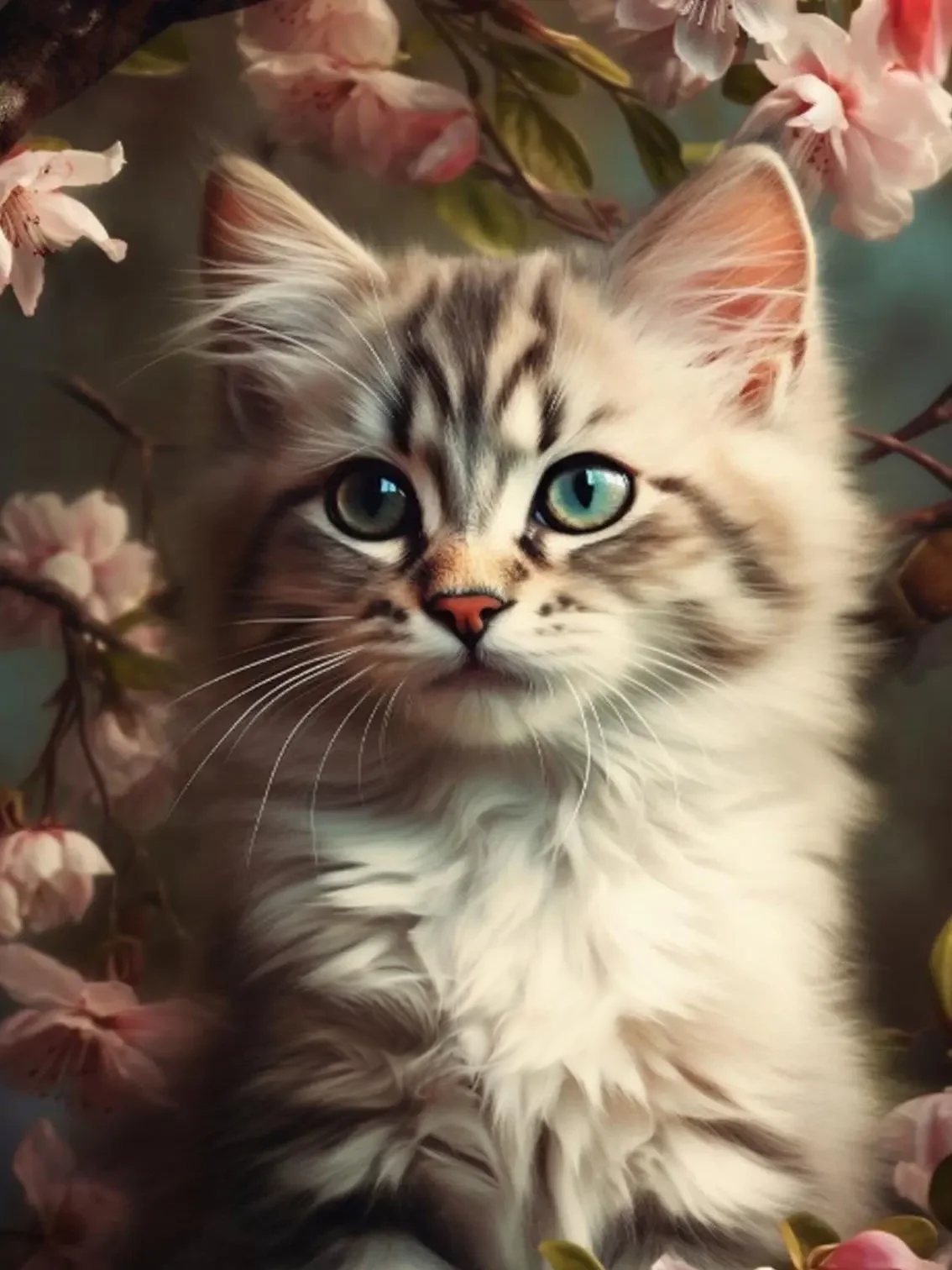 Broderie Diamant - Chats dans la Nature  9