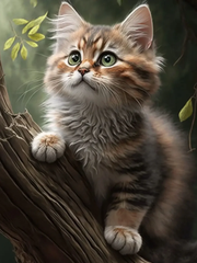 Broderie Diamant - Chats dans la Nature  6