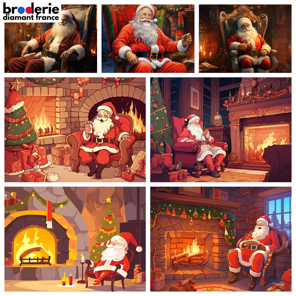 Broderie Diamant - Père Noël 2