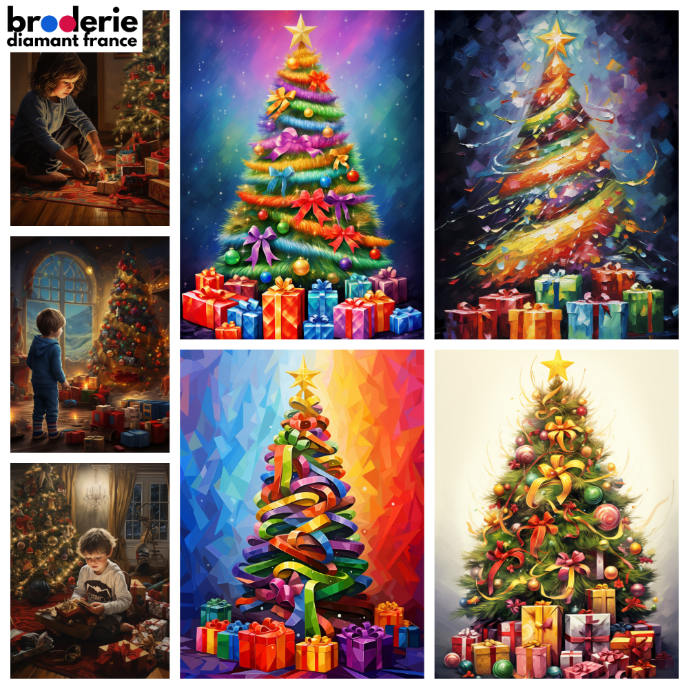 Broderie Diamant - Sapins de Noël